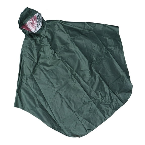 Soimiss Windproof Green Raincape with Reinforced Hat Brim for Efficient Rain Protection