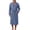 Blue, variant on Cotton Robe for Men Open Front Long Sleeve Robes with&nbsp;Pocket Plus Size Loose Nightwear Breathable Loungewear Size 4X-Large