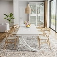 thumbnail image 6 of Tribesigns Dining Table for 6-8 People, 78 inch Large Wood Farmhouse Dinner Table with Heavy Duty Metal Legs and Wooden Top (Only Table), 6 of 6