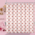 thumbnail image 2 of Valentine''s Day Shower Curtain, Romantic Pink Shower Curtain Set for Bathroom Waterproof Little Sweert Heart Checkered Mother''s Day Shower Curtain with Hooks, 72x72 Inch, 2 of 6