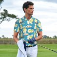 thumbnail image 3 of Balery Cute Polar Bear Fishing Camisa Polo de Hombre con Estampado, de Manga Corta y Tejido Medio, Camisa Tipo Golf Polo-X-Large, 3 of 6