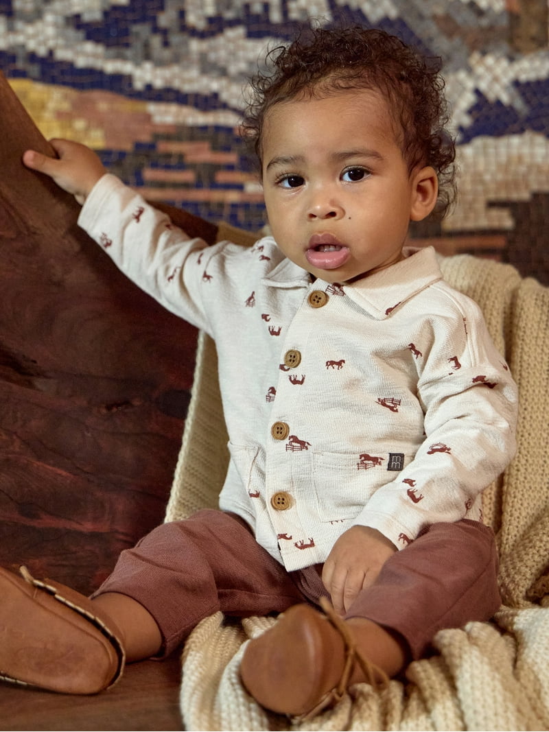 Modern Moments by Gerber Baby Boy Collared Top and Bottom Outfit