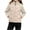 Beige#1, variant on Girls Fleece Jacket Puffer Jacket Lightweight Warm Coat Zip Up Outerwear Long Sleeve, Stand Collar Puffer Coat, School Daily Fall Winter Thermal Jackets with Pockets,Color Block Design