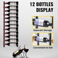 thumbnail image 3 of VEVOR Wall Mounted Wine Rack, 12 Bottles Wine Holder Towel Rack, Black Steel Vertical Wine Rack, Modern Decorative Wall Mounted Wine Bottle Holder, Forward Design Simple Storage Wall Rack 48x6x1inch, 3 of 9