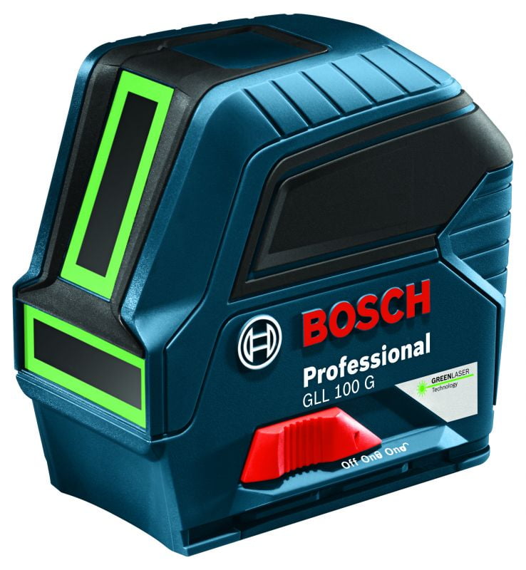 Bosch Gll 100 G Cross Line Laser Green Beam 100 Ft Range Walmart