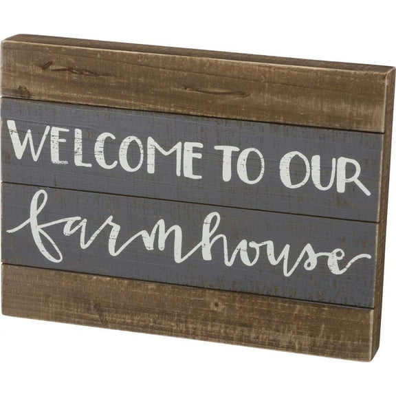 Primitives Slat Box Sign - Farmhouse