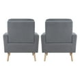 thumbnail image 5 of Frida Fleece Minimalist Accent Chair Set of 2-Color:Gray, 5 of 9