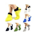 thumbnail image 3 of Men Five Toe Socks Cotton Solid Sports Trainer Running Finger Socks Breathable, 3 of 3