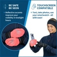 thumbnail image 4 of TrailHeads Women's Touchscreen Convertible Running Gloves with Reflective Waterproof Mitten Shell - black/bright coral (medium/large), 4 of 6