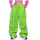 thumbnail image 1 of Odeerbi 3-14 Años Niños Niñas Cargo Pantalones Deportes Pantalones Pierna Ancha Primavera Color Sólido Suelto Pantalones de Trabajo Con Múltiples Bolsillos, 1 of 5