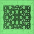 thumbnail image 1 of Ahgly Company Indoor Square Oriental Emerald Green Industrial Area Rugs, 7' Square, 1 of 4