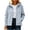 Blue, variant on Women's Waterproof Rain Coat Hooded Zip up Softshell Windbreaker Casual Windproof Hiking Jacket with Pockets XS-3XL