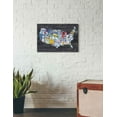 thumbnail image 3 of Epic Graffiti 'USA License Plate Map' by Britt Hallowell, Canvas Wall Art, 26"x18", 3 of 3