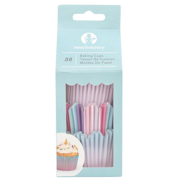 STF Baking Cup Purple Stripe 36 cups