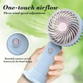 thumbnail image 4 of OutmaxHome Turbo Handheld Fan USB Rechargeable - 3-Speed Silent Mini Fan for Office, Dorm & Travel, 300mAh Battery, Adjustable Tilt Base, 4 of 6