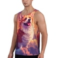 thumbnail image 2 of Bixox Sunset Cloud Corgi Pattern Men's Gym Tank Tops Workout Sleeveless T-Shirts Athletic Muscle Tank Training Bodybuilding Shirts,S-4XL, 2 of 7