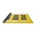 thumbnail image 2 of Ahgly Company Indoor Square Solid Yellow Modern Area Rugs, 6' Square, 2 of 4