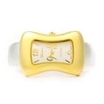 thumbnail image 3 of 2Tone Melting Shape Case Small Size Women's Bangle Cuff Watch, 3 of 3