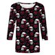 thumbnail image 4 of Ailaofu 3/4 Length Sleeve Women Tops Crew Neck Blouses Dressy Casual Summer T Shirts Loose Fit Business Work Clothes, 4 of 4