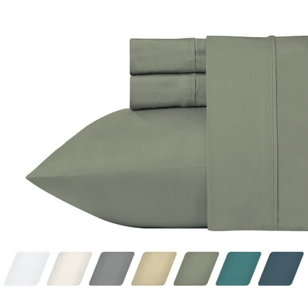 California Design Den 300 Thread Count Percale Sheet Set Cotton California Design Den 300 Thread Count Percale Sheet Set Cotton Green Machine Cal King 4 Piece