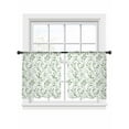 thumbnail image 6 of Green Leaves Sheer Curtains for Living Room Bedroom Summer Botanical Watercolor Pastoral Sheer Curtains 54 Inch Long 2 Panels Set Light Filtering Curtain Window Treatments Drapes for Dining Room, 6 of 6