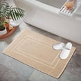 thumbnail image 5 of GOLD TEXTILES Premium Bath Mats 22x34 - Sand Pack of 2 | Soft, Absorbent, Non-Slip Cotton Mats for Bathroom, 5 of 7