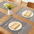 thumbnail image 2 of Unique Bargains Set of 8 Woven Placemats for Dining Table Decor Indoor Dark Brown, 2 of 6