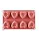 thumbnail image 1 of Molde de silicona para repostería, postres y pasteles, con 8 agujeros en forma de corazón, ideal para hornear donas., 1 of 7