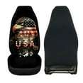 thumbnail image 2 of Jeiento USA Flag Car Seat Covers Front Seats Only Eagle Bucket Seat Covers 1 PCS Saddle Blanket Seat Covers Protector Auto Accessory Universal Fit for Most Vehicles 4Th of July Decor, 2 of 6