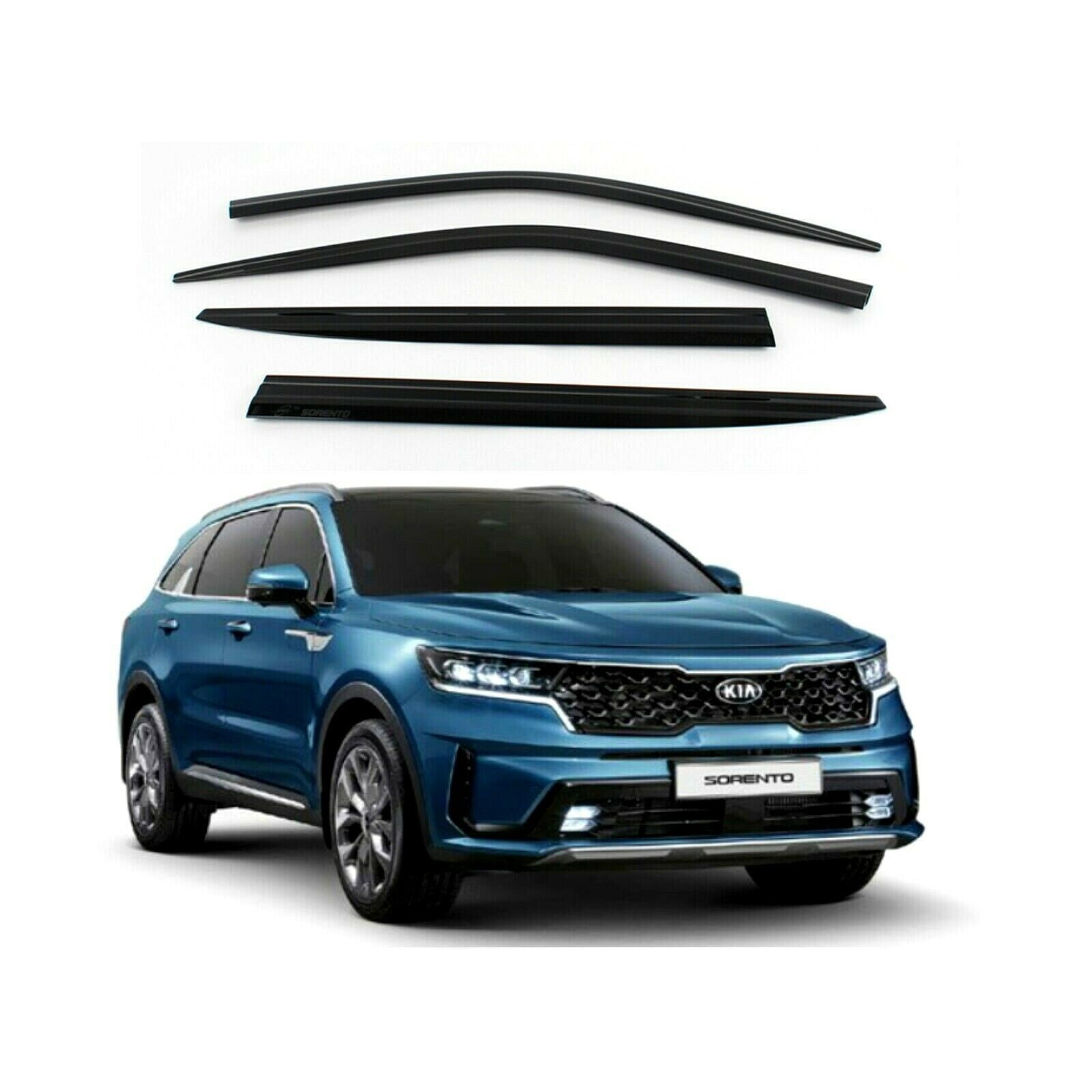 Smoke Side Window Wind Visors Sun Rain Guards Deflectors for KIA