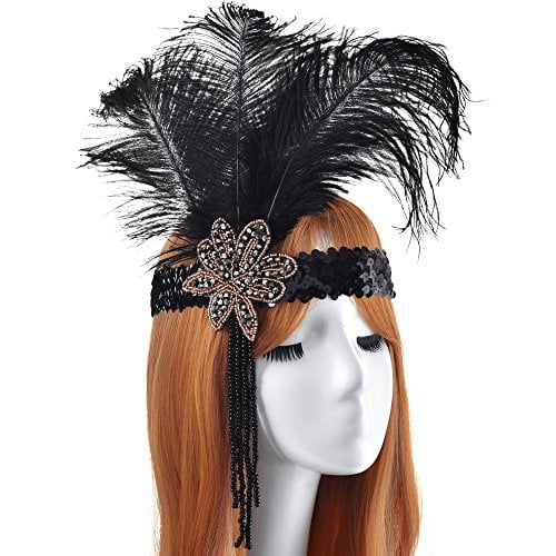great gatsby beaded hat