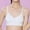 White, variant on OGLCCG Teen Girl's Sport Bra with Adjustable Detachable Strap Wire Free Training Bras Big Kids Wireless Light Padded Bralette 14-18 Years