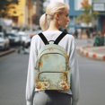 thumbnail image 7 of JIALIOU Mini Backpack Purse for Women Quilted Casual Daypack Small Travel Shoulder Bag, Vintage Sunflowers and Wildflower, 7 of 7