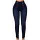 thumbnail image 1 of Pantalones vaqueros sólidos con bolsillo para mujer a la moda, pantalones informales, pantalones de cintura baja Pompotops  ulkah942884, 1 of 8