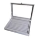thumbnail image 4 of Organizador de almacenamiento de joyas, caja de almacenamiento de exhibición de joyería con anillos con tapa transparente, estuche protector para boda, 4 of 8