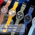 thumbnail image 3 of Replacement Silicone Watch Band Compatible With Omega X Swatch Speedmaster MoonSwatch Curved Interface Rubber Strap Men Women 20mm Waterproof Sports Watch Accessorie, 3 of 10