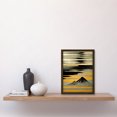 thumbnail image 2 of Modern Simple Mount Fuji Painting in Silver Grey Black Gold Artwork Framed Wall Art Print A4, 2 of 4