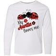 thumbnail image 3 of Inktastic My Auntie Loves Me with Cute Lady Bugs Long Sleeve Youth T-Shirt, 3 of 5