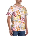 thumbnail image 2 of Vsdgher Colorful Floral Print Men's Dry Fit Mesh Athletic Shirts Moisture Wicking Tennis T-Shirt Tops, 2 of 9