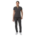 thumbnail image 5 of Adar Addition Go-Higher Scrub Set For Women - Notched V-Neck Scrub Top & Skinny Cargo Scrub Pants, 5 of 7