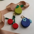 thumbnail image 5 of Blueberry Coin Purse Charm PU Leather Mini Wallet Keychain – Cute Fruit Bag Charm for Girls & Women, 5 of 8