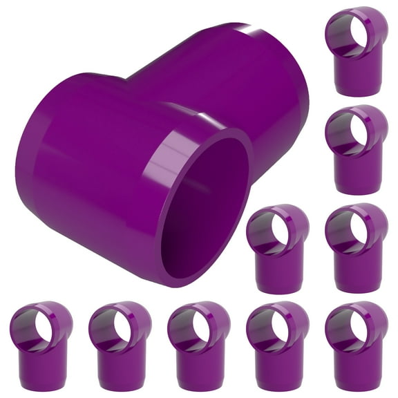 FORMUFIT PVC Fitting, Slip Slip Tee Hinge, Furniture Grade, 1/2” Size, Purple, 10-Pack (F012STE-PU-10)
