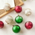 thumbnail image 3 of 9Pcs 3.15" Christmas Ball Ornaments, Decorative Hanging Baubles, Christmas Tree Decoration, Plastic and Shatterproof, for Xmas, Holiday, Home, Christmas Party Decorations, Vintage Christmas Ornaments, 3 of 3