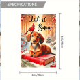 thumbnail image 5 of 1 Piece 2D Flat Double-Sided Christmas Garden Flag, Candy Cane & Red Bow with Pine Holly Design, Winter Yard Porch Lawn Patio Outdoor Decor, 12x18 in (30x45cm), 5 of 5