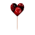 thumbnail image 1 of Temperate Red Fruits Picture Cherry Toothpick Flags Heart Lable Cupcake Picks, 1 of 3