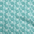 thumbnail image 1 of oneOone Tissu Popeline de Coton Vert Turquoise Matériel de Robe Florale Tissu Imprimé Tissu au Mètre 56 Pouces de Large, 1 of 4