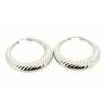 thumbnail image 2 of Edforce Womens Stainless Steel Twisted Coil Spiral Hoop Earrings, (38mm), 2 of 4
