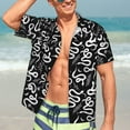 thumbnail image 5 of Lsque Hand Drawn Snake pattern Hawaiian Shirt for Men, Unisex Summer Beach Casual Short Sleeve Button Down Shirts-, 5 of 9