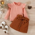 thumbnail image 5 of NIEWTR Toddler Baby Girl Clothes Sweatshirt Pullover Long Sleeve Shirt Top Joggers Pants or Skirt Pants or Skirt Autumn Winter Clothes (1-2 Years), 5 of 9