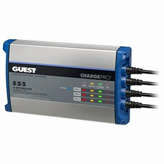 Guest  3 Bank - 120V Input On-Board Battery Charger - 15A & 12V